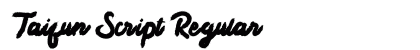 Taifun Script Regular Font Preview Taifun Script Regular Font Preview