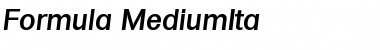 Formula-MediumIta Regular Font