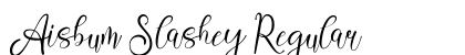 Aisbum Slashey Regular Font Preview Aisbum Slashey Regular Font Preview