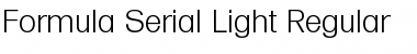 Formula-Serial-Light Regular Font