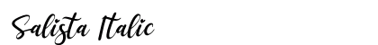 Salista Italic (OpenType) Font Preview Salista Italic (OpenType) Font Preview