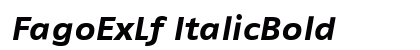FagoExLf ItalicBold Font FagoExLf ItalicBold Font Preview