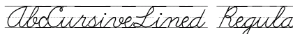 AbcCursiveLined Regular Font AbcCursiveLined Regular Font Preview