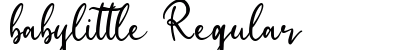 babylittle Regular (OpenType) Font Preview babylittle Regular (OpenType) Font Preview