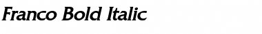 Franco Bold Italic Font