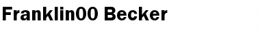Franklin00 Becker Regular Font