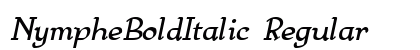 NympheBoldItalic Regular Font NympheBoldItalic Regular Font Preview