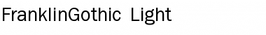 FranklinGothic-Light Regular Font