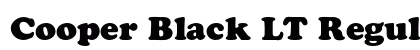 Cooper Black LT Regular Font Cooper Black LT Regular Font Preview
