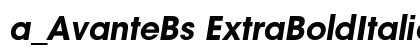 a_AvanteBs ExtraBoldItalic Font Preview a_AvanteBs ExtraBoldItalic Font Preview