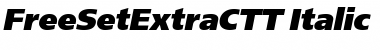 FreeSetExtraCTT Italic Font