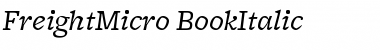 FreightMicro BookItalic Font