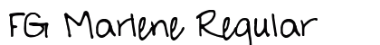 FG Marlene Regular Font Preview FG Marlene Regular Font Preview