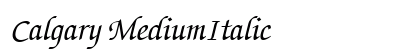 Calgary MediumItalic Font Preview Calgary MediumItalic Font Preview