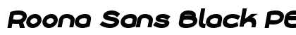 Roona Sans Black PERSONAL Italic Font Roona Sans Black PERSONAL Italic Font Preview