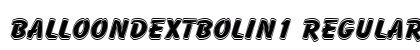 BalloonDExtBolIn1 Regular Font Preview BalloonDExtBolIn1 Regular Font Preview
