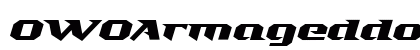 OWOArmageddonBold Regular Font OWOArmageddonBold Regular Font Preview