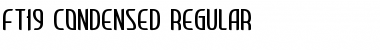 ft19 Condensed Regular Font