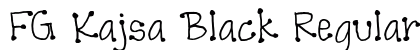 FG Kajsa Black Regular Font Preview FG Kajsa Black Regular Font Preview