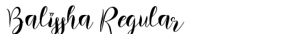 Balissha Regular Font Balissha Regular Font Preview