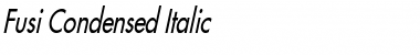 Fusi Condensed Italic Font