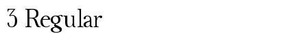 3 Regular Font Preview 3 Regular Font Preview