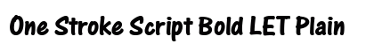 One Stroke Script Bold LET Plain Font One Stroke Script Bold LET Plain Font Preview