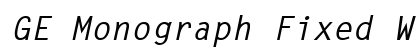 GE Monograph Fixed Width Bold Italic Font Preview GE Monograph Fixed Width Bold Italic Font Preview