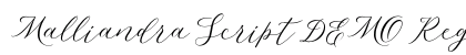 Malliandra Script DEMO Regular (OpenType) Font Preview Malliandra Script DEMO Regular (OpenType) Font Preview