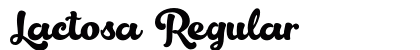 Lactosa Regular (OpenType) Font Preview Lactosa Regular (OpenType) Font Preview