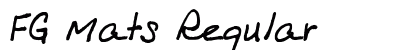FG Mats Regular Font Preview FG Mats Regular Font Preview