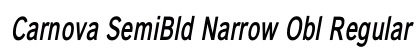Carnova SemiBld Narrow Obl Regular (OpenType) Font Preview Carnova SemiBld Narrow Obl Regular (OpenType) Font Preview
