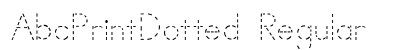 AbcPrintDotted Regular Font AbcPrintDotted Regular Font Preview