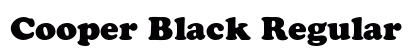 Cooper Black Regular Font Cooper Black Regular Font Preview