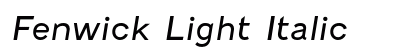 Fenwick Light Italic (OpenType) Font Preview Fenwick Light Italic (OpenType) Font Preview
