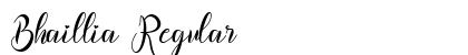 Bhaillia Regular Font Bhaillia Regular Font Preview