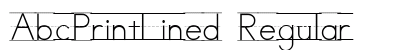 AbcPrintLined Regular Font AbcPrintLined Regular Font Preview
