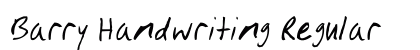 Barry Handwriting Regular Font Preview Barry Handwriting Regular Font Preview