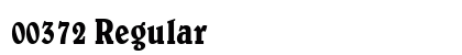 00372 Regular Font 00372 Regular Font Preview