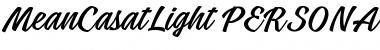 Mean Casat Light PERSONAL USE Regular Font