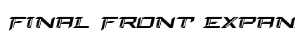 Final Front Expanded Italic Expanded Italic Font Preview Final Front Expanded Italic Expanded Italic Font Preview