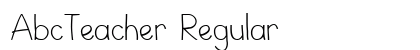 AbcTeacher Regular Font AbcTeacher Regular Font Preview