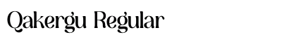 Qakergu Regular (OpenType) Font Preview Qakergu Regular (OpenType) Font Preview