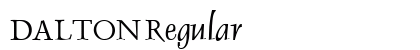 DALTON Regular Font Preview DALTON Regular Font Preview