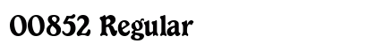 00852 Regular Font 00852 Regular Font Preview