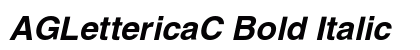 AGLettericaC Bold Italic (OpenType) Font Preview AGLettericaC Bold Italic (OpenType) Font Preview