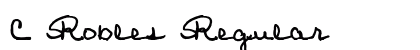 C Robles Regular Font Preview C Robles Regular Font Preview