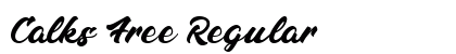 Calks Free Regular Font Preview Calks Free Regular Font Preview