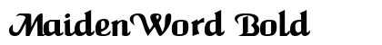 MaidenWord Bold Font Preview MaidenWord Bold Font Preview