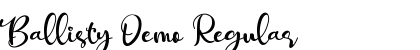 Ballisty Demo Regular Font Preview Ballisty Demo Regular Font Preview